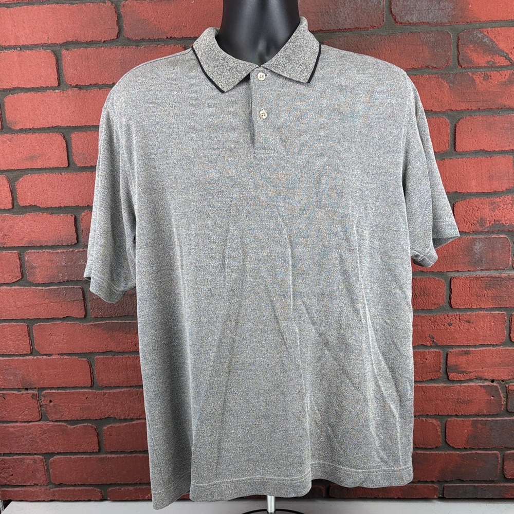 Perry Ellis Shirt‎ Mens Medium Grey Polo